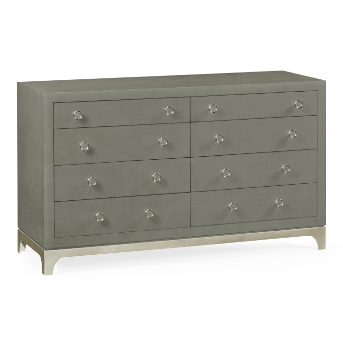 Slate & Silver Double Low Chest 