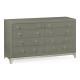 Slate & Silver Double Low Chest 