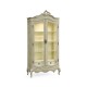 French Provincial Grey Glazed Display Cabinet