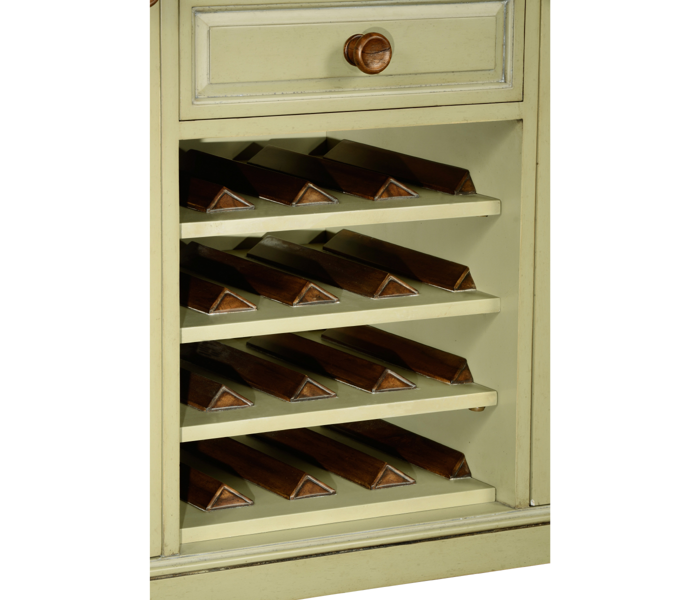 Gustavian style sideboard with wine rack