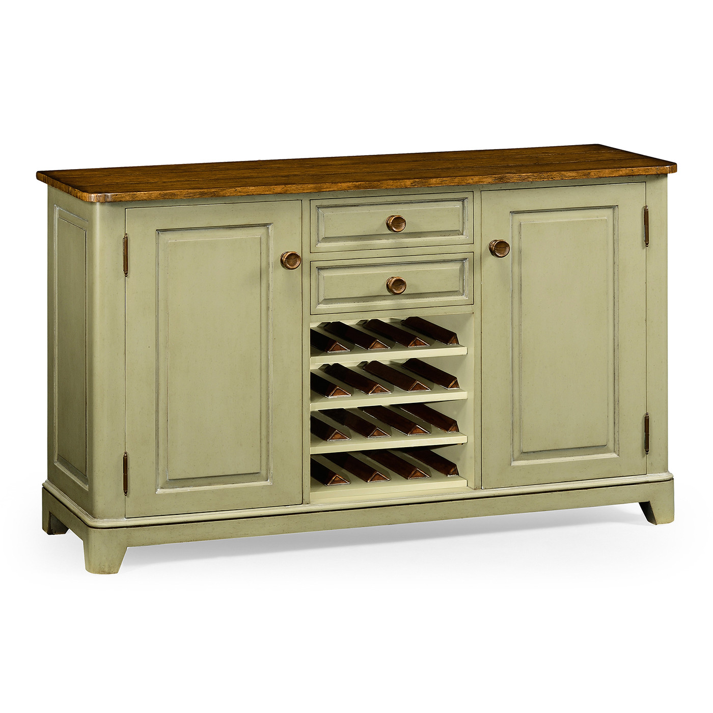 Gustavian style sideboard with wine rack