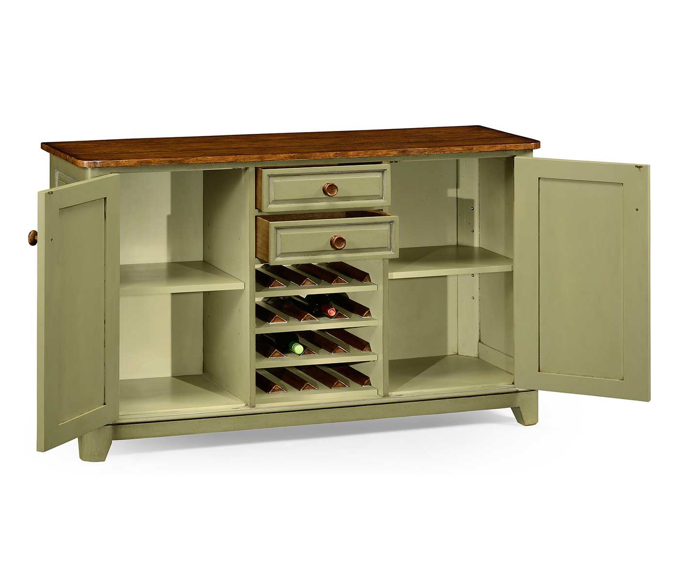 Gustavian style sideboard with wine rack