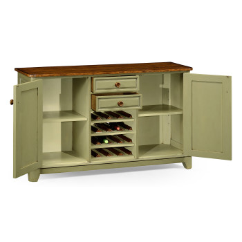 Gustavian style sideboard with wine rack