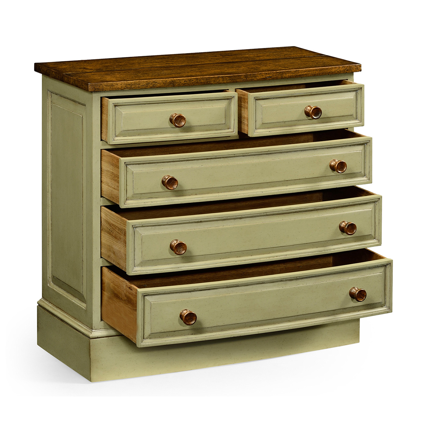 Gustavian Style Bow Fronted Chest