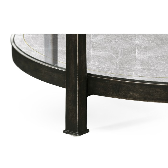 Distressed Bronze Three Tier Table