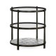 Distressed Bronze Three Tier Table