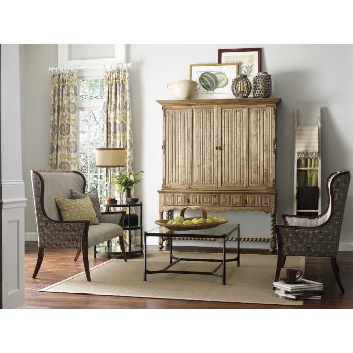 Distressed Bronze Three Tier Table