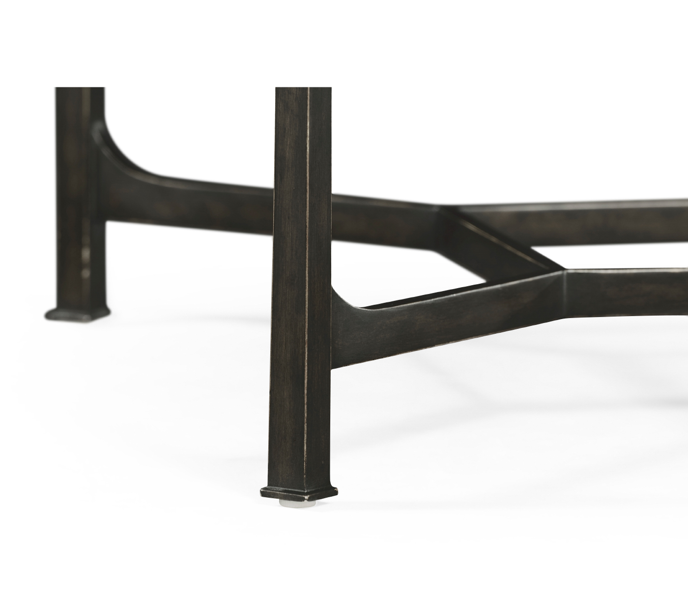 Distressed Bronze Square Side Table