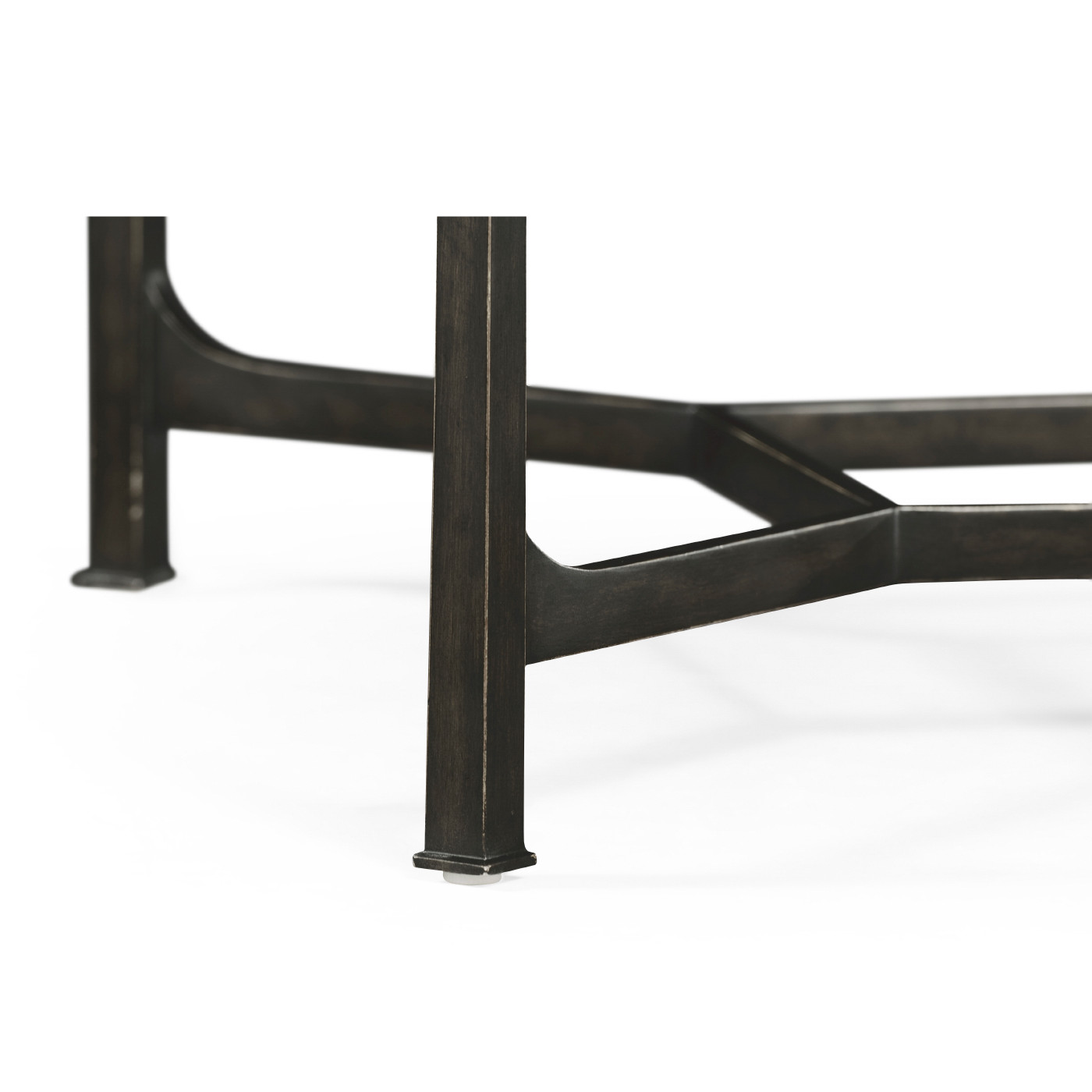 Distressed Bronze Square Side Table