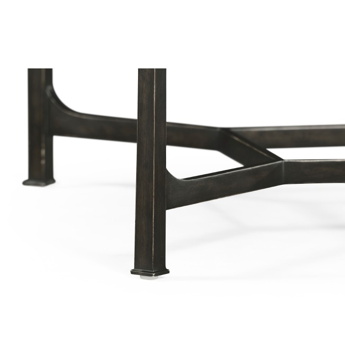 Distressed Bronze Square Side Table