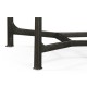 Distressed Bronze Square Side Table