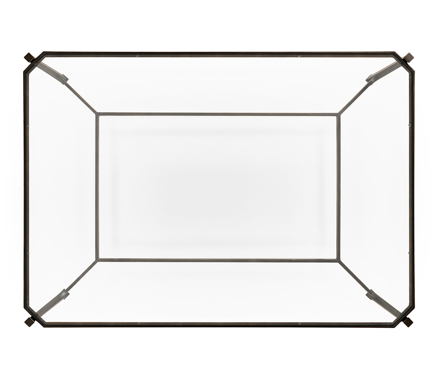 Distressed Bronze Rectangular Coffee Table