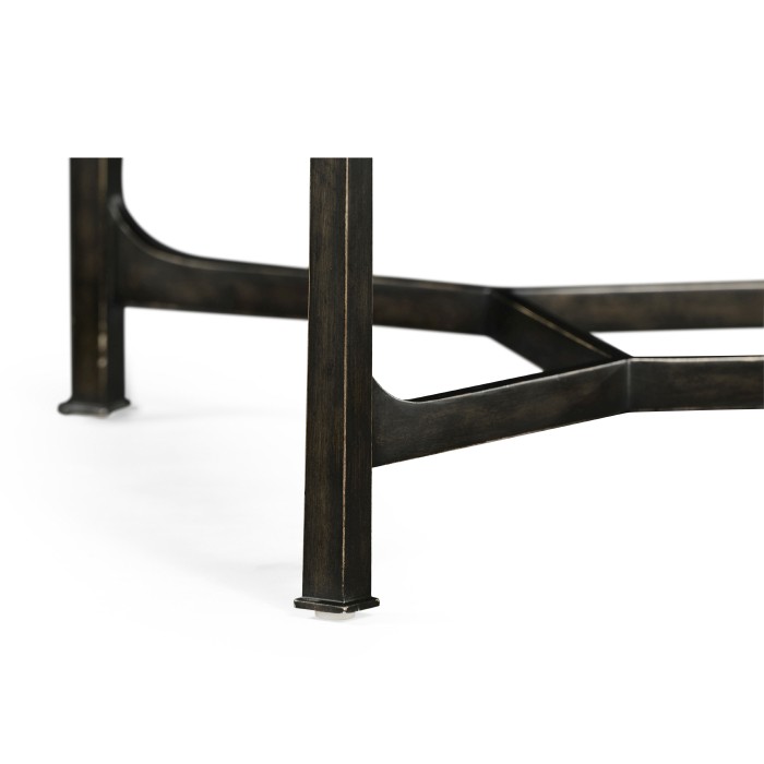 Distressed Bronze Rectangular Coffee Table