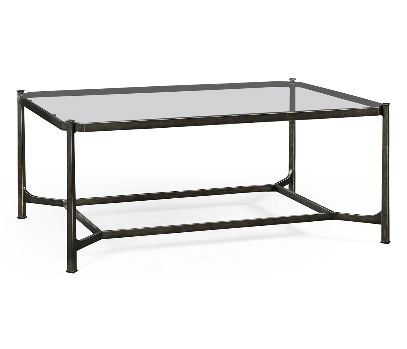 Distressed Bronze Rectangular Coffee Table