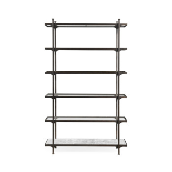 Distressed Bronze Six Tier Étagère