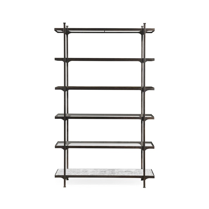 Distressed Bronze Six Tier Étagère