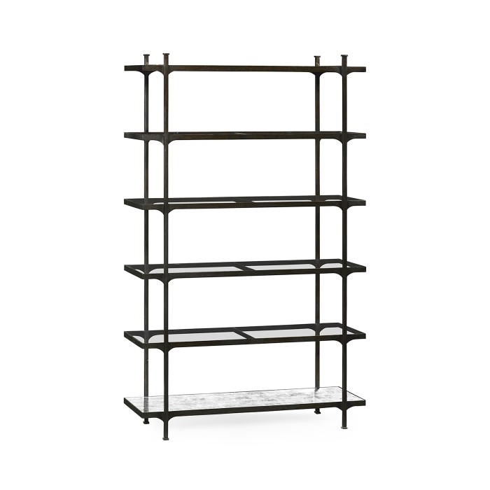 Distressed Bronze Six Tier Étagère