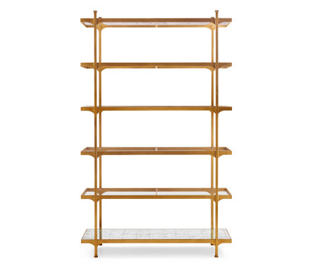 Gilded Six Tier Étagère