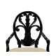 Sheraton Black Oval Back Arm Chair