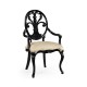 Sheraton Black Oval Back Arm Chair
