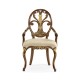 Sheraton Walnut Oval Back Arm Chair