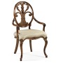 Sheraton Walnut Oval Back Arm Chair