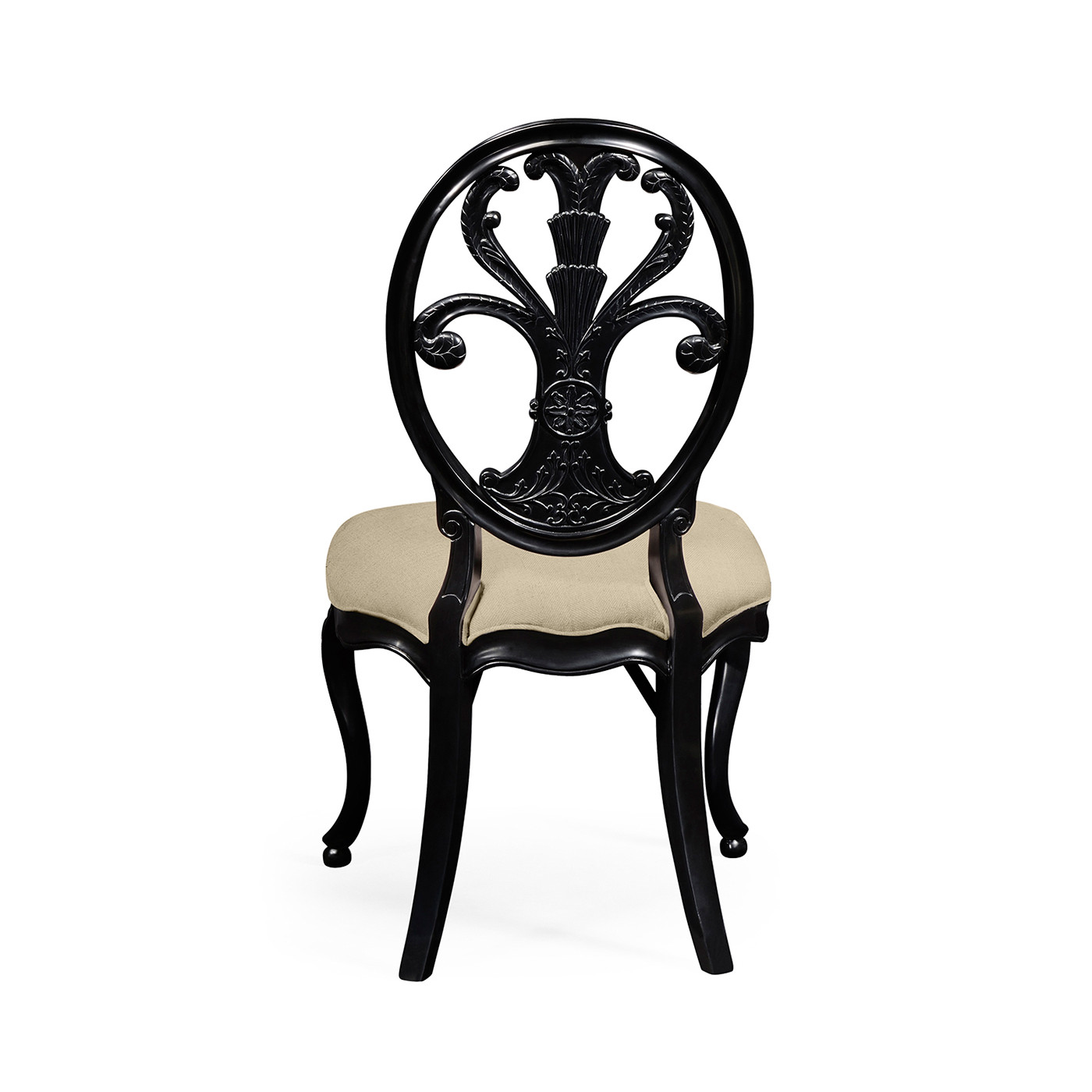 Sheraton Black Oval Back Side Chair