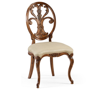 Sheraton Walnut Oval Back Side Chair