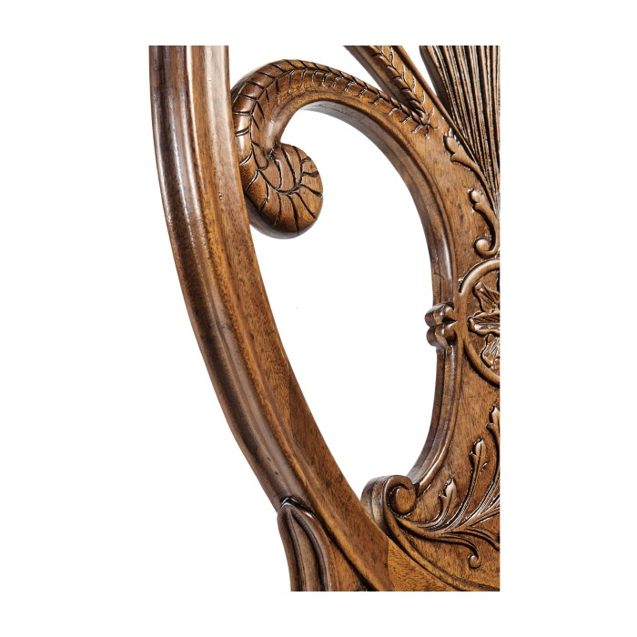 Sheraton Walnut Oval Back Side Chair