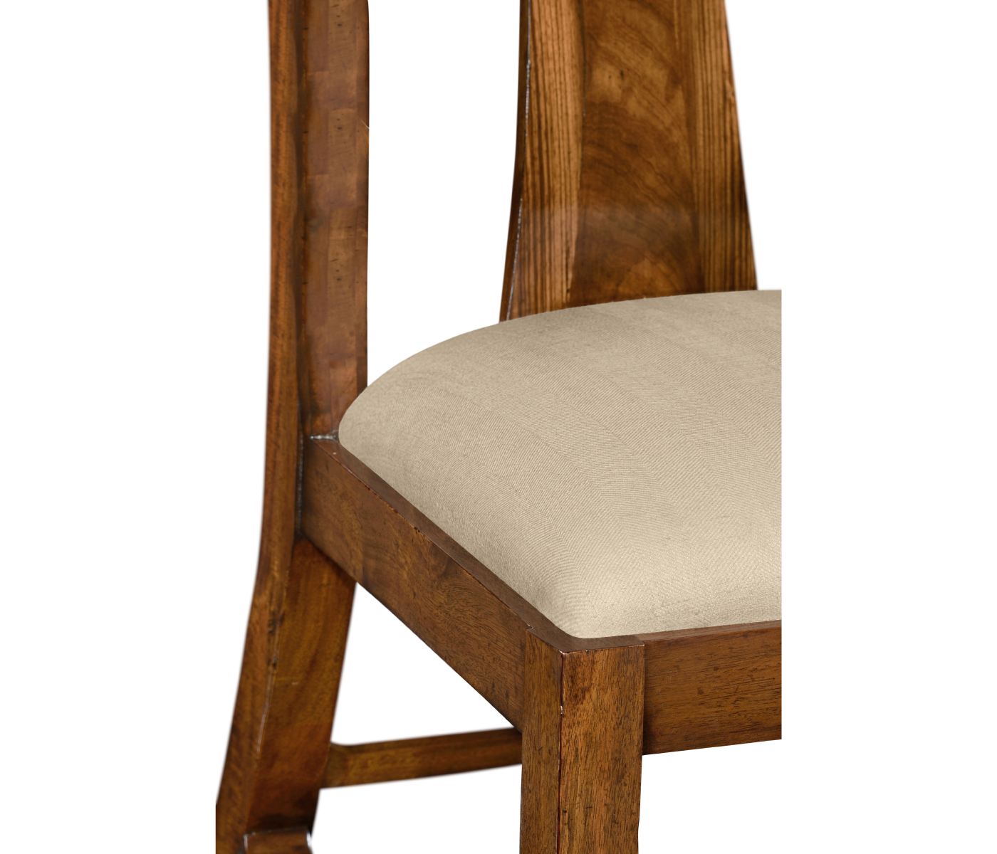 Striped inlay side chair