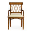 Regency Style Lattice Back Dining Arm Chair