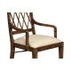 Regency Style Lattice Back Dining Arm Chair