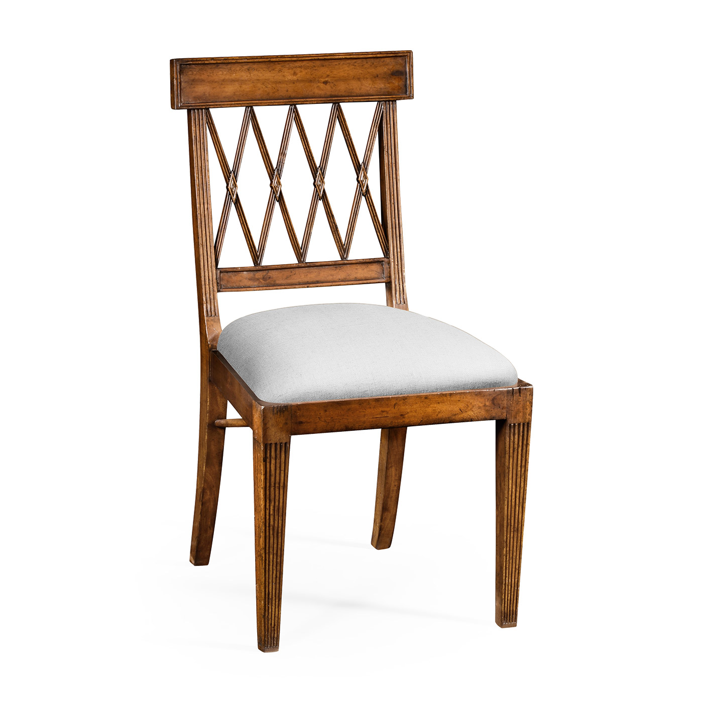 Regency Style Lattice Back Dining Side Chair