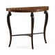 Feather Inlay Hand Carved Console