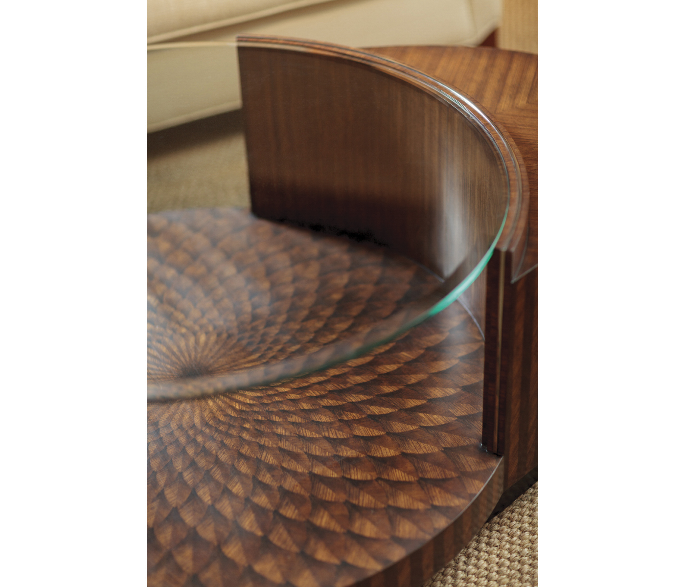 Feather Inlay Coffee Table