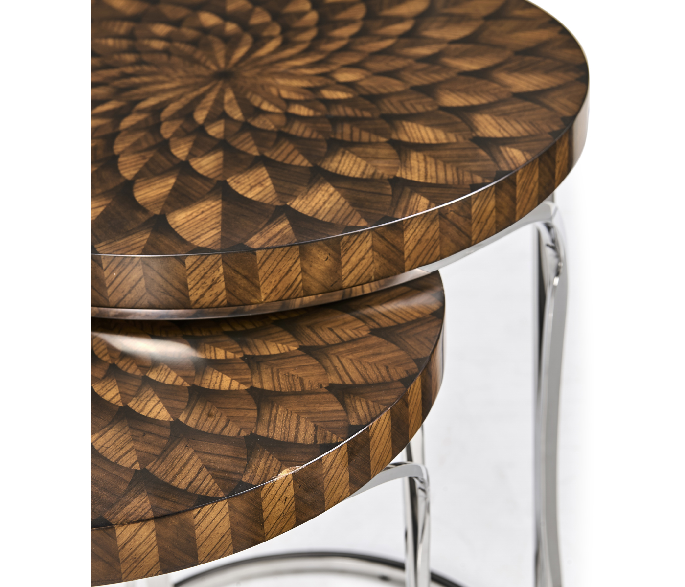 Feather Inlay Nest of Tables