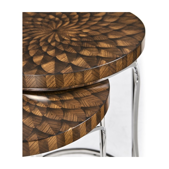Feather Inlay Nest of Tables