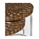 Feather Inlay Nest of Tables