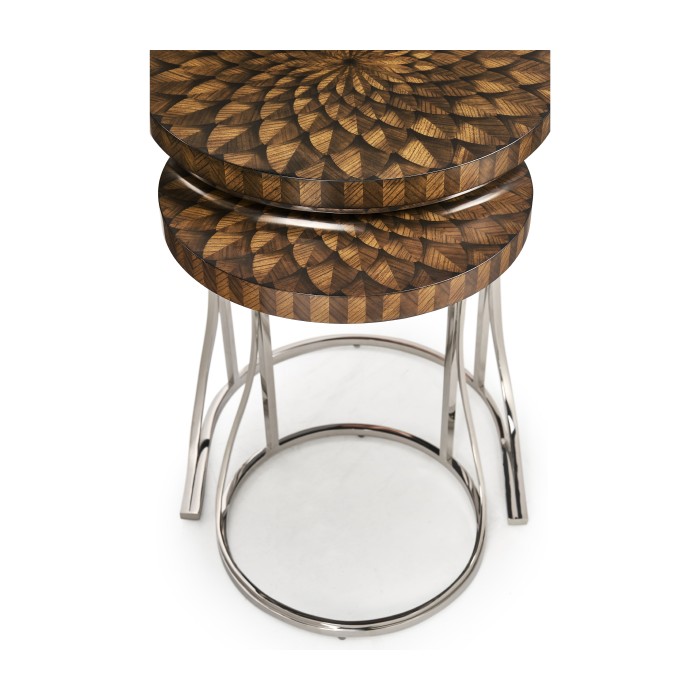 Feather Inlay Nest of Tables
