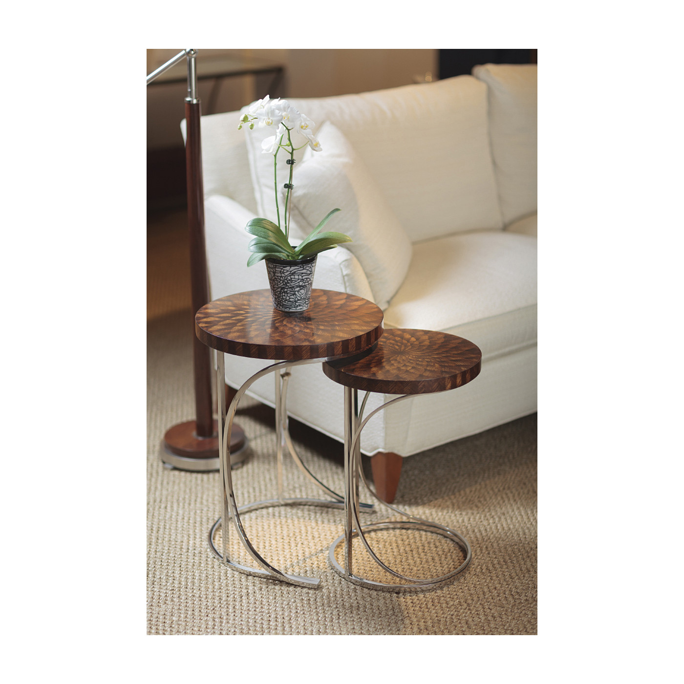 Feather Inlay Nest of Tables