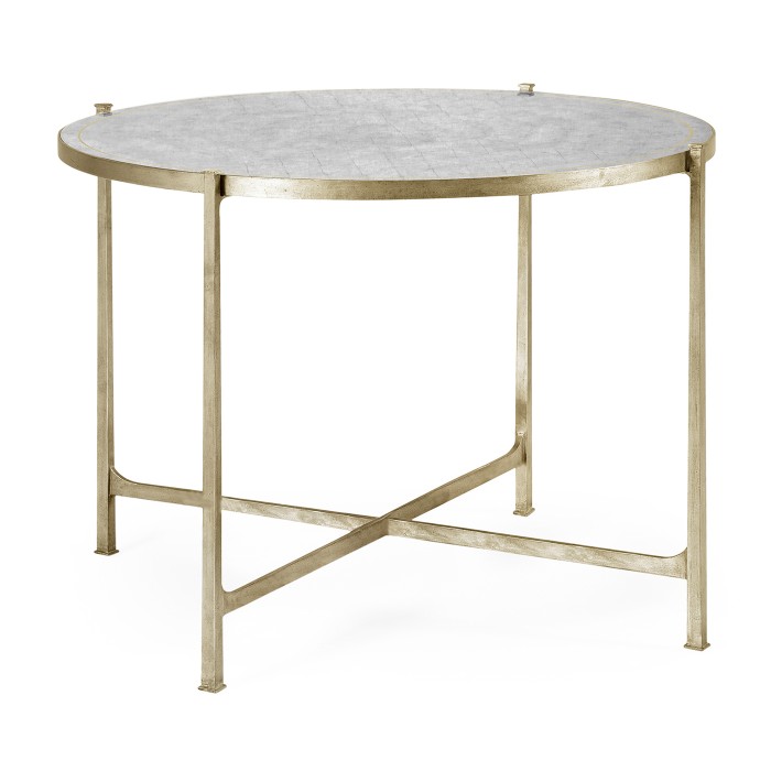Transitional silver centre table