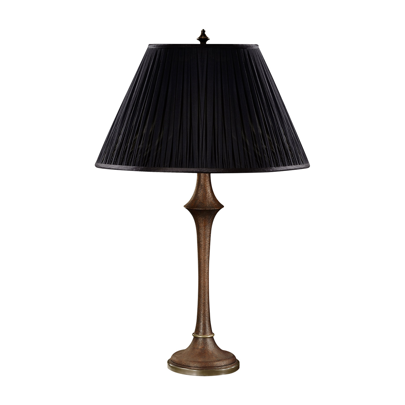 Heavily textured baluster table lamp