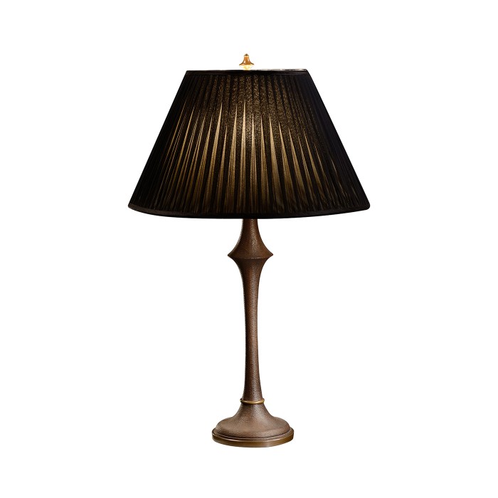 Heavily textured baluster table lamp
