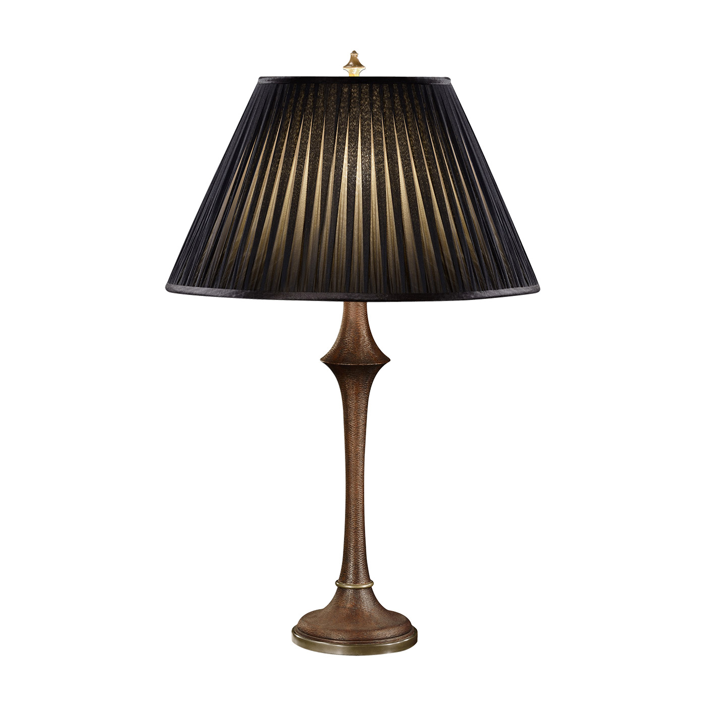 Heavily textured baluster table lamp
