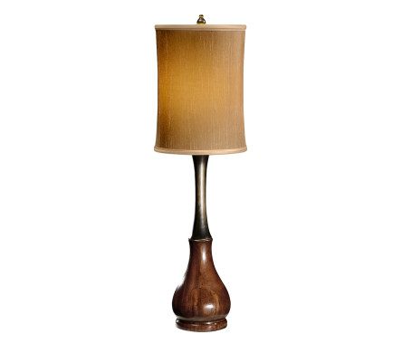 Mahogany & Ebonised Table Lamp