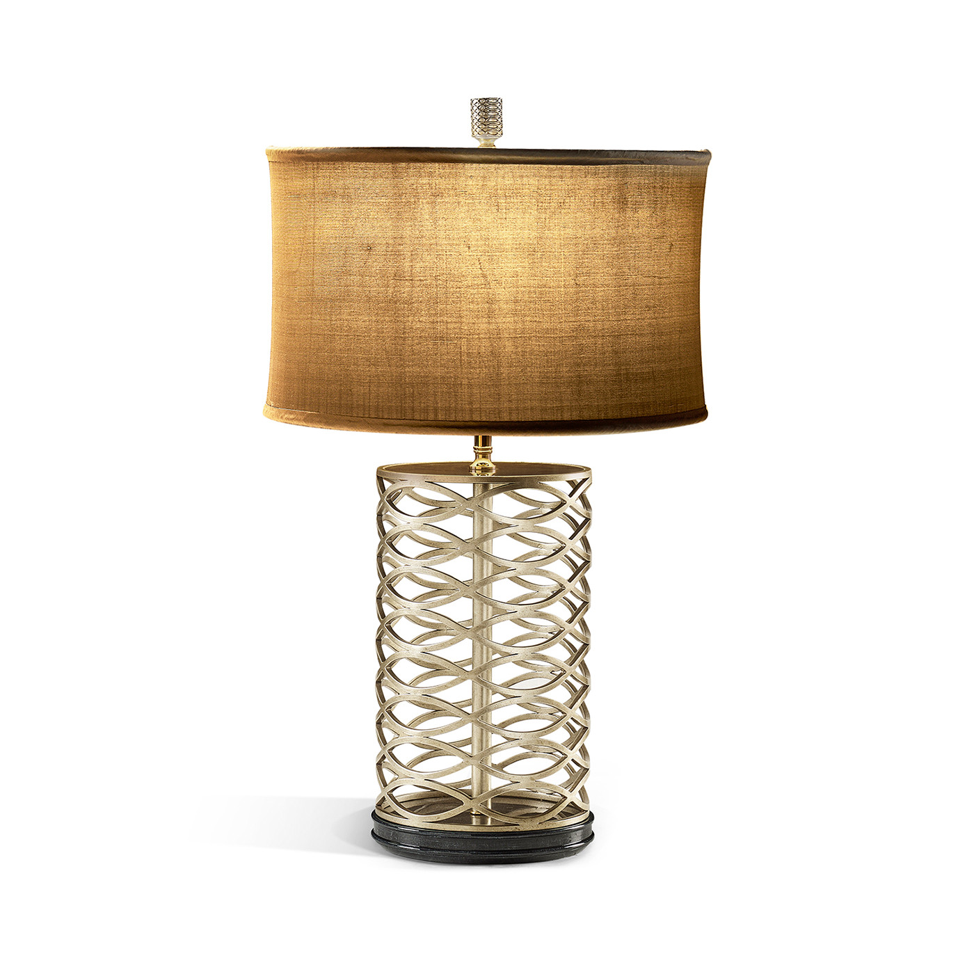 Silver Interlaced Iron Table Lamp