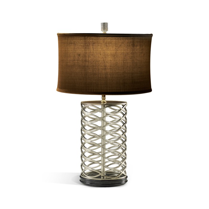 Silver Interlaced Iron Table Lamp