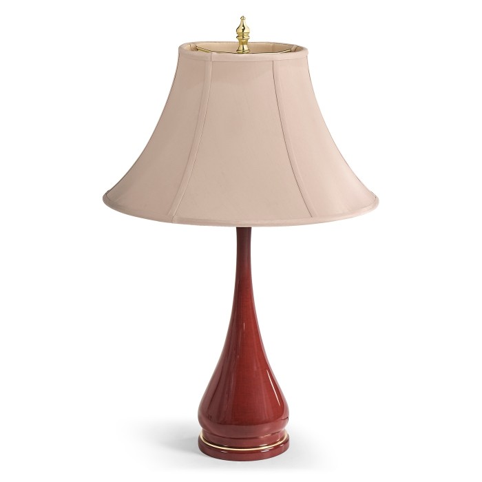 Red Lacquered Table Lamp