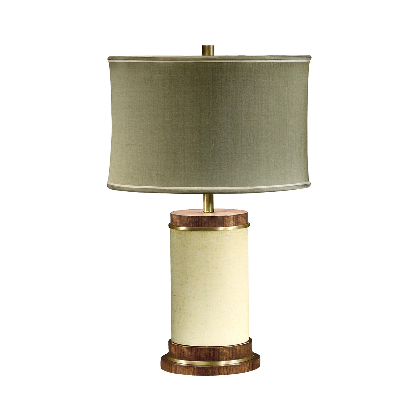 Ivory Finish Hyedua Circular Table Lamp