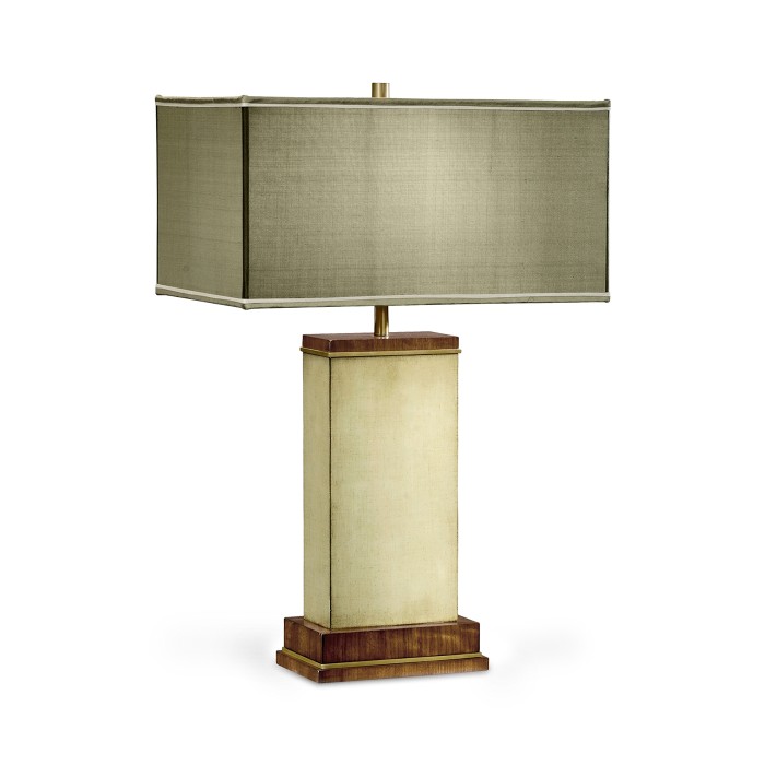Ivory Finish Hyedua Rectangular Table Lamp